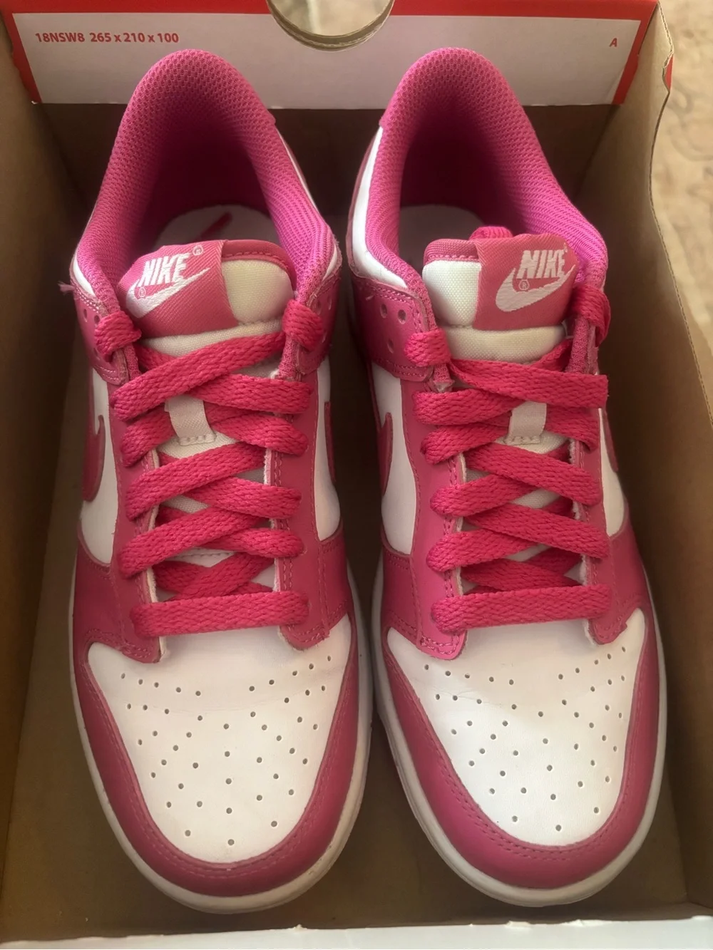 Nike Dunk Low GS White & Fuchsia Pink